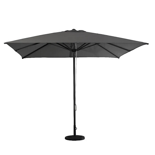 Alter Parasol en aluminium avec manivelle sur mât central, couleur anthracite, 3 x 3 mètres