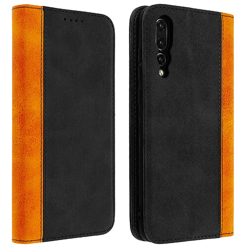 Avizar Housse Huawei P20 Pro Etui Folio Rangement carte Fonction support Noir