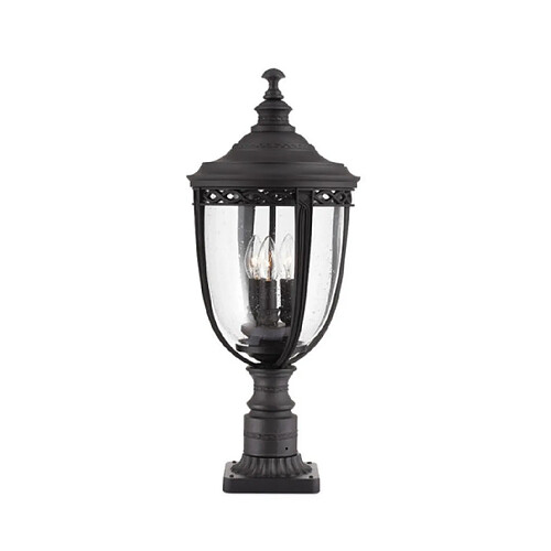 Elstead Lighting Lampe sur pied extérieur English Acier,Verre pressé Noir