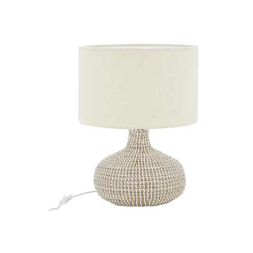 Aubry Gaspard Lampe de chevet en jonc naturel Boule.