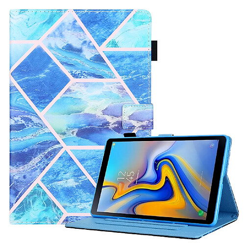 Etui en PU Impression de motifs avec support géométrie bleue pour votre Samsung Galaxy Tab A7 Lite 8.7 (2021) T220/T225