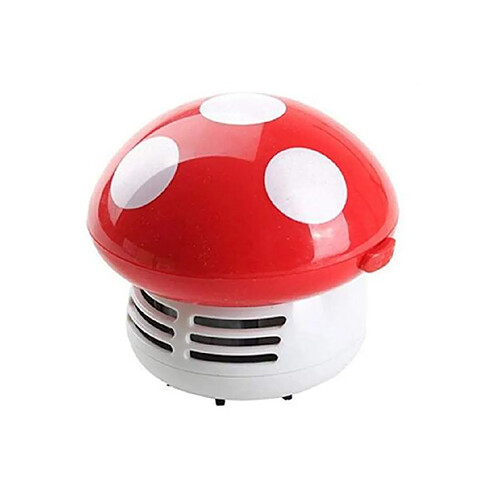 YP Select Mini aspirateur de poussière de table mignon, en forme de champignon nouvel aspirateur de bureau d'angle portable Mini aspirateur de poussière d'aspirateur mignon-ROUGE