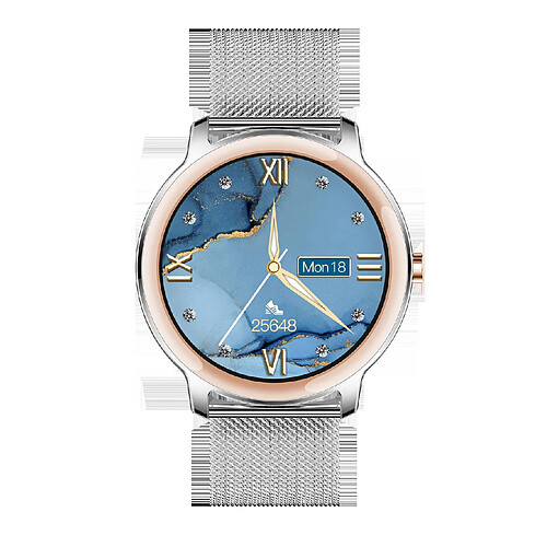 Montres intelligentes pour femme, montre de fitness ultra fine pour femme avec moniteur de fréquence cardiaque et podomètre, étanche IP67, écran couleur tactile complet pour Android iOS