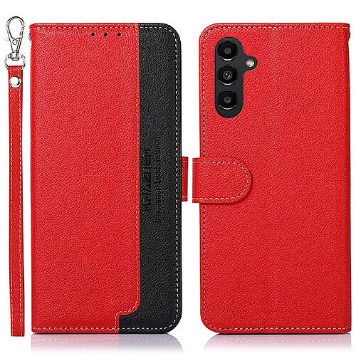 Etui en PU texture litchi, RFID blocking function avec support pour votre Samsung Galaxy A14 5G - rouge