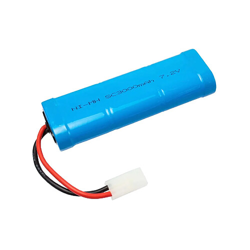 Vhbw Batterie Ni-MH 3000mAh 7.2V avec connecteur Tamiya pour modélisme RC - divers modèles réduits : voitures de course, hélicoptères, avions, bateaux etc