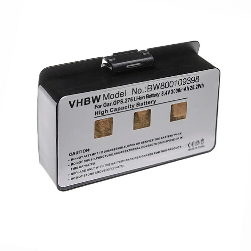 vhbw batterie Li-Ion 3000mAh (7.4V) pour GPS de navigation Garmin 010-00543-00, 100054300 comme 010-10517-00, 010-10517-01, 01070800001, 011-00955-00.