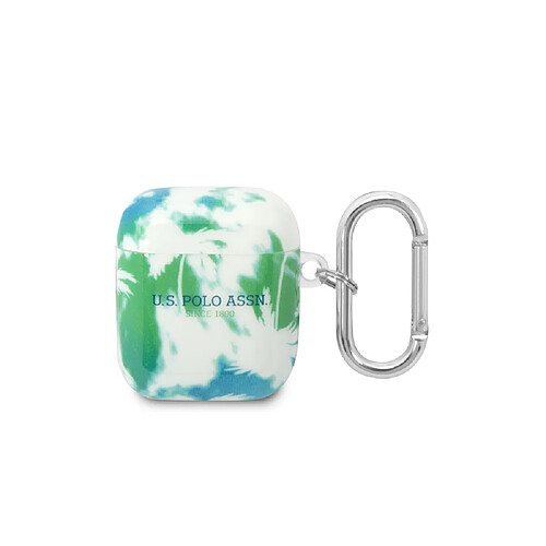 Us Polo U.S Polo Coque pour Airpods 1 et 2 Palm Anti-choc en Silicone Vert