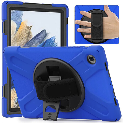 Coque en silicone avec béquille rotative bleu pour votre Samsung Galaxy Tab A8 10.5 (2021)