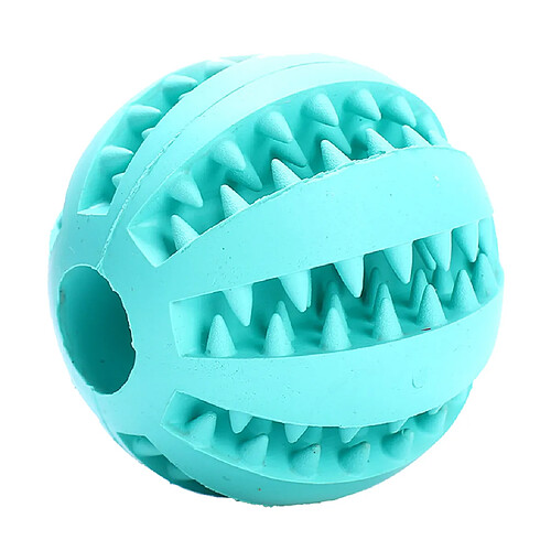 5cm caoutchouc balle à mâcher traiter nettoyage chien formation dents jouet bleu