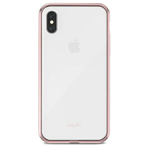 Ozzzo etui moshi vitros iphone x/xs rózowy przezroczysty/ orchid rose 31833