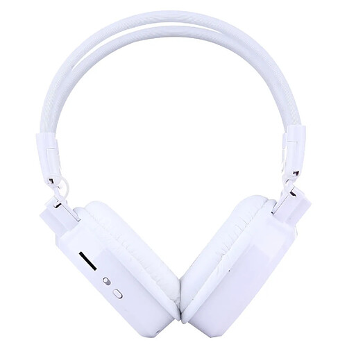 Wewoo Casque Sport blanc pour Smartphones & iPad & Ordinateur Portable & & MP3 ou d'autres Dispositifs Audio Afficher les informations de la piste et SD / TF Card, Pliant Stéréo HiFi Sans Fil avec Écran LCD