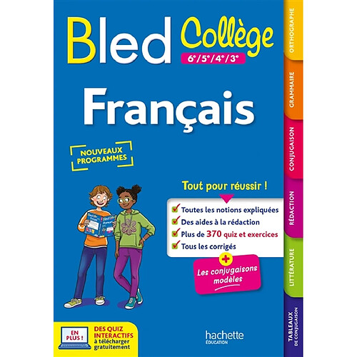 Bled français : collège, 6e à 3e : nouveaux programmes