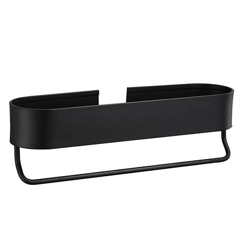 Universal Espace aluminium noir étagère salle de bains étagère murale cuisine étagères douche serviettes baignoire accessoires toilettes longueur 50cm étagères salle de bains