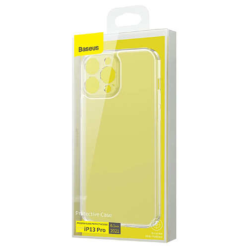 coque de protection baseus en verre depoli pour iphone 13 pro transparent (arws000102)