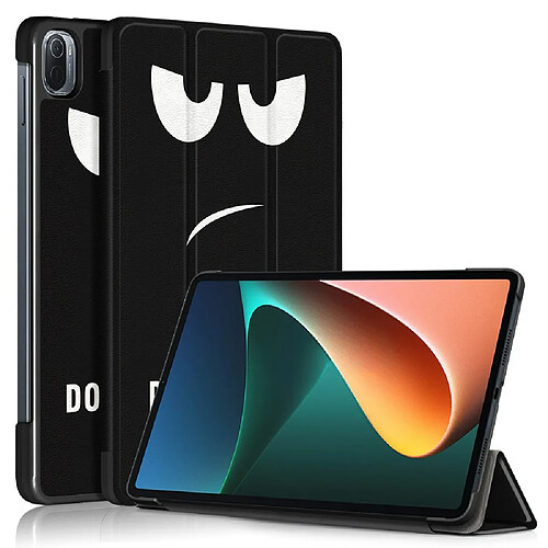 Etui en PU trois volets avec support regard en colère pour votre Xiaomi Pad 5 Pro