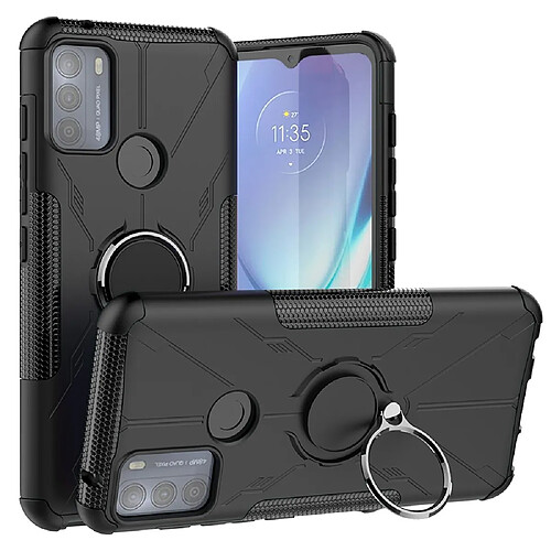 Coque en TPU anti-chocs avec béquille pour votre Motorola Moto G50 4G - noir