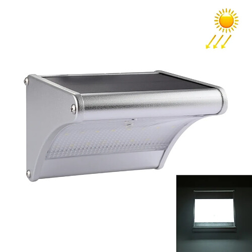 Wewoo LED Avec panneau solaire blanc 3.5W 24 LEDs SMD 2835 450 LM Lumière IP65 Imperméable À L'eau Extérieur Économie D'énergie Microwave Radar Motion Sensor avec 5 V 1.5 W