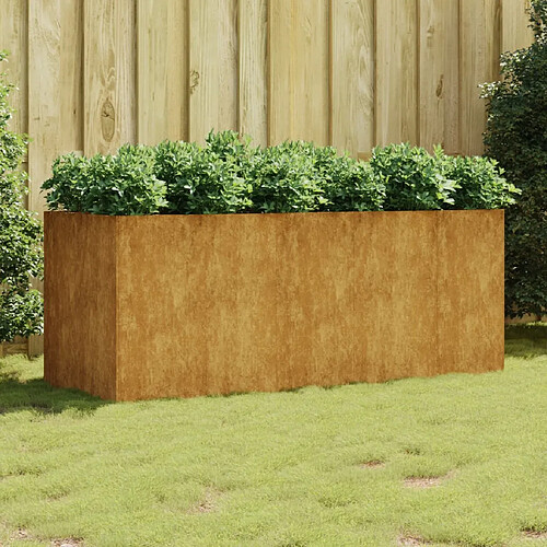 vidaXL Lit surélevé de jardin 200x80x80 cm acier corten