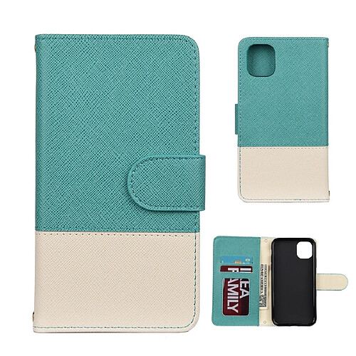 Wewoo Coque Étui en cuir à rabat de couleur pour épissure horizontale iPhone 11 Pro avec support cadre photo emplacements carte et portefeuille vert