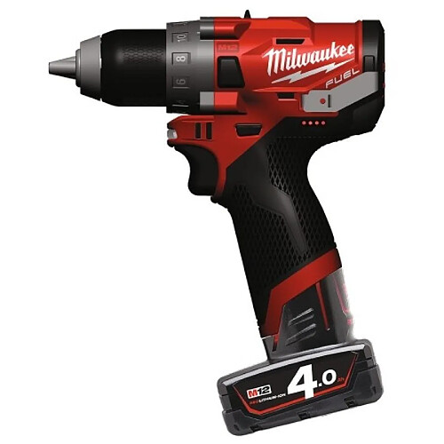 Milwaukee M12 FDD402X Perceuse Visseuse Compacte FUEL 12V 2 batteries 40 Ah HD BOX