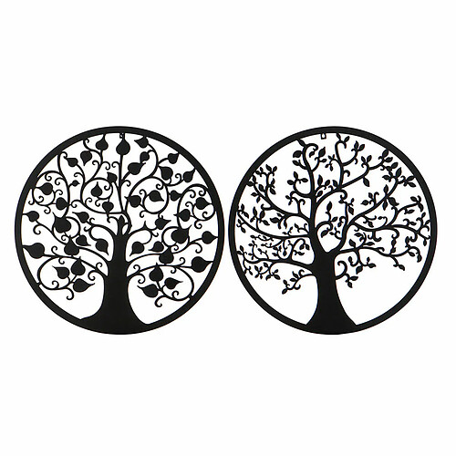 Décoration murale DKD Home Decor Arbre Métal (2 pcs) (60 x 1 x 60 cm)