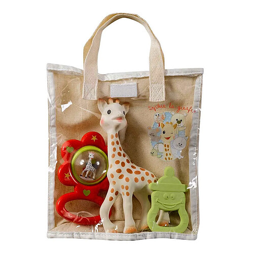 Vulli Sac cadeau Sophie la Girafe avec hochet et anneau de dentition