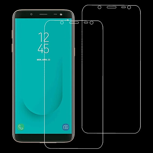 Wewoo Verre trempé pour Galaxy J6 2018 Film en 2 PCS 0.26mm 9H 2.5D