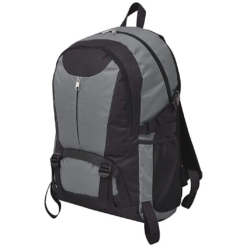 vidaXL Sac à dos de randonnée 40 L noir et gris