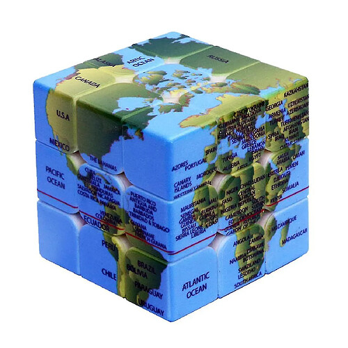 Universal 3x3x3 Motif Terre Magic Cube Speed Puzzle Cube Entraînement adulte enfant pour l'entraînement du cerveau