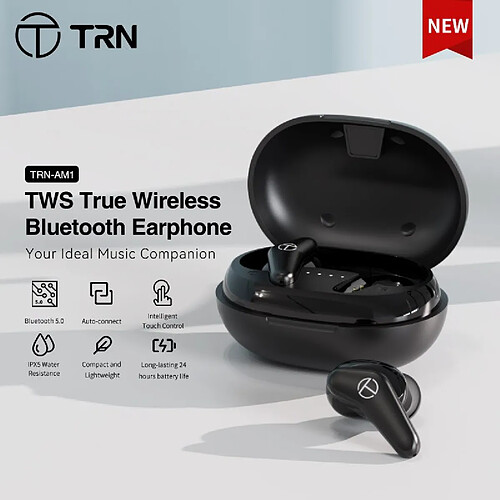 GUPBOO TRN AM1 Bluetooth 5.0 Hi-Fi TWS Casque pour TRN T300 BA15 TA1 KZ S2 MT1