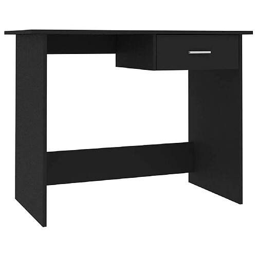 Maison Chic Bureau,Table de travail pour chambre Noir 100 x 50 x 76 cm Aggloméré -GKD29719