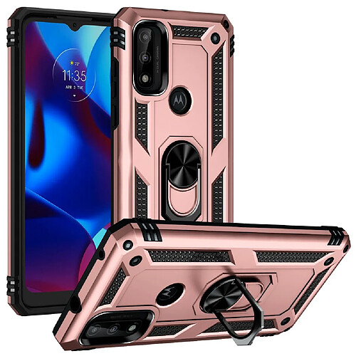 Coque en TPU anti-rayures, antichoc avec béquille or rose pour votre Motorola G Pure