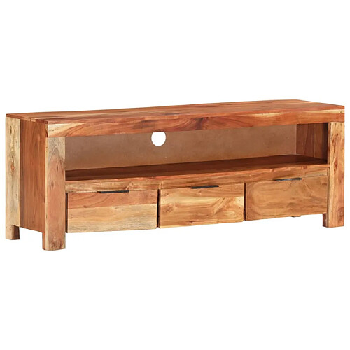 vidaXL Meuble TV 110x30x40 cm Bois d'acacia massif