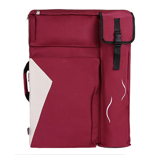 Artist Portfolio Case sac à dos pour le dessin peinture outil de croquis rouge