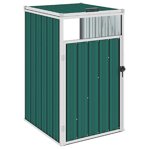 vidaXL Abri de poubelle Vert 72x81x121 cm Acier