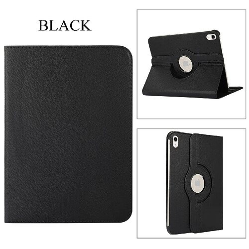 Xeptio Housse noire Nouvel Apple iPad 10,9 pouces 2022 4G/5G rotative 360 degres - Etui noir coque protection iPad 10eme generation - Accessoires pochette