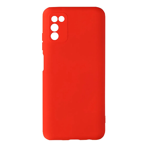 Avizar Coque Samsung Galaxy A03s Silicone Semi-rigide Finition Soft-touch Fine Rouge