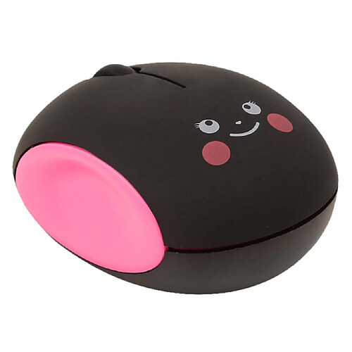 Souris 2.4G Rechargeable Sans Fil Portable HMW-06 Rose Noir