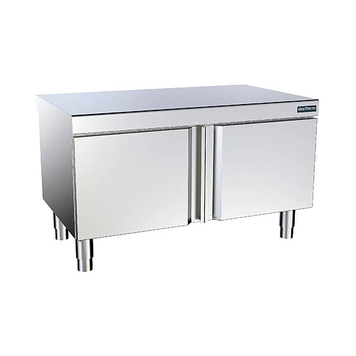 Meuble Inox P.600 avec Portes Battantes et Plan de Travail Central - Distform