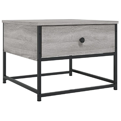 ComfortXL Table Basse Sonoma Gris 51x51x40 Cm Bois D'ingénierie