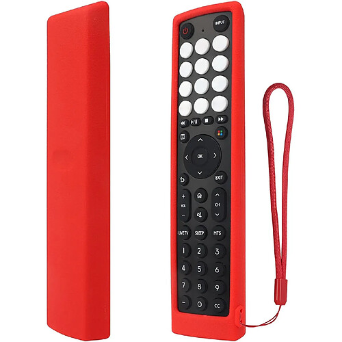 SANAG Housse Coque En Silicone Pour Hisense Vidaa Tv Telecommande En2D36H En2J36H En2F36H Erf2S36H, Etui De Protection Pour Hisense Tv Telecommande, Antiderapage, Antisismique, Lavable-Rouge