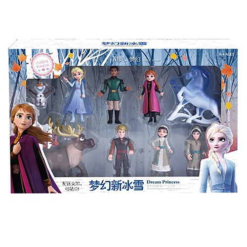 Universal Hot Disney Frozen 2 Reine des Neiges Elsa Anna PVC Action Picture Olaf Christoph Sven Animation poupée Figurine Jouets pour enfants Cadeaux pour enfants | Action People(Coloré)