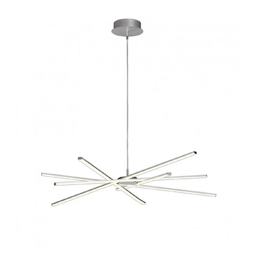 Luminaire Center Suspension LED intégré Star Argent 1 ampoule 35cm