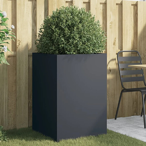 vidaXL Jardinière anthracite 52x48x75 cm acier