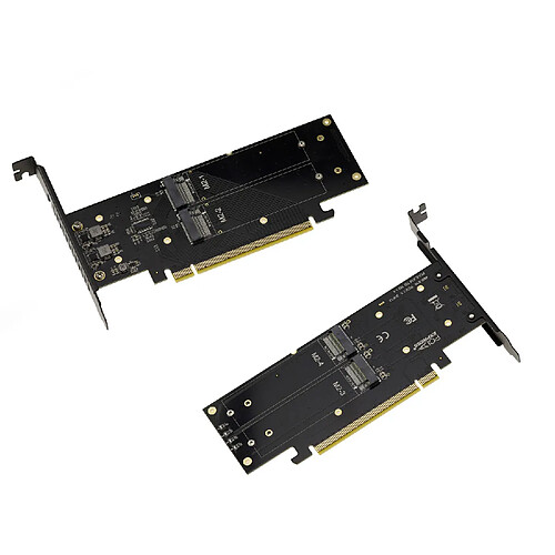 Kalea-Informatique Carte PCIe 3.0 16x pour 4 SSD M.2 NVMe M Key (M2 NGFF). Mode Bifurcation uniquement.