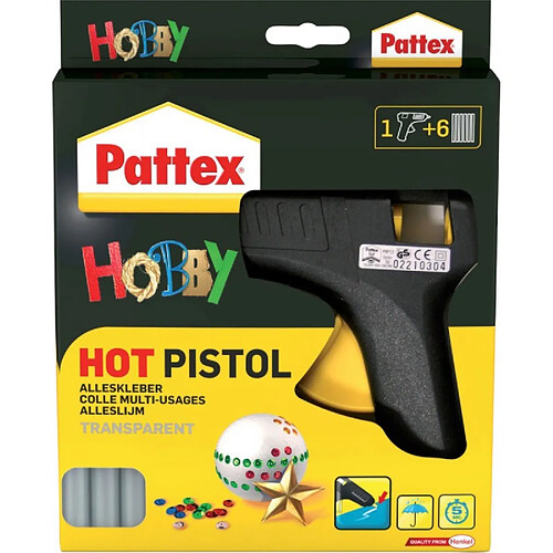 Pattex 2047485 Pistolets à colle à chaud "Hobby", Noir