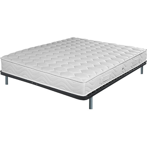 Ebac Matelas + sommier 160x200 Mousse - Soutien medium - Sommier démonté - Made in France