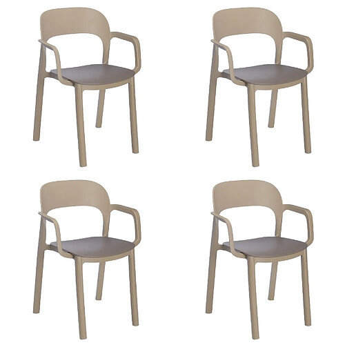 Set 4 Fauteuil Ona Assise Colorée - RESOL