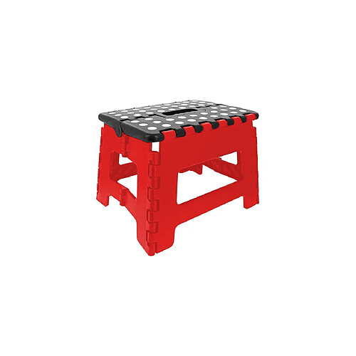 Venteo - Marche Pied Pliant - Résiste jusqu'à 150kg de charge - Pliable - 31.5 x 25.5 X 22 cm - Rouge