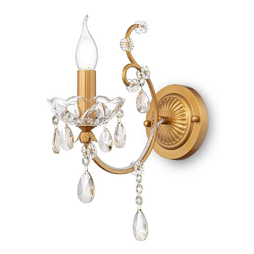 MAYTONI Applique Bougie Or & Cristal, 1 Lumière, E14